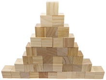 Load image into Gallery viewer, 40 Pack Unfinished Birch Wood Blocks, 1.5 Inch Natural Wooden Cubes with Smooth Surface for Painting, Arts, Crafts, and Other DIY Projects