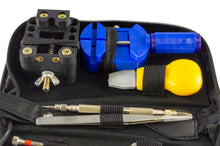 Load image into Gallery viewer, 13-Piece Watch Repair Tool Kit with Pouch, Replace Batteries, Change Bands, More