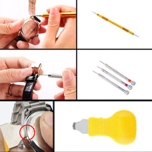 Load image into Gallery viewer, 13-Piece Watch Repair Tool Kit with Pouch, Replace Batteries, Change Bands, More