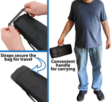 Load image into Gallery viewer, Portable 22 Pocket Tool Holder with 15 Socket Slots, Organizer Rolls into Bag with Handle, Ideal for Travel and On-Site Jobs, Measures 22" x 14" Unrolled