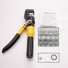 Load image into Gallery viewer, 10 Ton Hydraulic Crimper with 8 Dies and Storage Case - Crimping Tool for Wire, Battery, Cable, Lug, Terminal