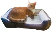 Load image into Gallery viewer, Small 24"×18" Pet Bed for Dogs or Cats - Super Soft, Machine Washable, Waterproof Non-Slip Underside, Low Front Wall for Easy Entering & Exiting