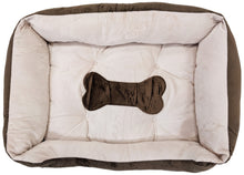 Load image into Gallery viewer, Small 24"×18" Pet Bed for Dogs or Cats - Super Soft, Machine Washable, Waterproof Non-Slip Underside, Low Front Wall for Easy Entering & Exiting