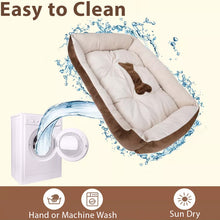 Load image into Gallery viewer, Extra Large 47"×40" Pet Bed for Dogs or Cats - Super Soft, Machine Washable, Waterproof Non-Slip Underside, Low Front Wall for Easy Entering & Exiting