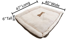 Load image into Gallery viewer, Extra Large 47"×40" Pet Bed for Dogs or Cats - Super Soft, Machine Washable, Waterproof Non-Slip Underside, Low Front Wall for Easy Entering & Exiting