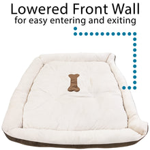 Load image into Gallery viewer, Extra Large 47"×40" Pet Bed for Dogs or Cats - Super Soft, Machine Washable, Waterproof Non-Slip Underside, Low Front Wall for Easy Entering & Exiting