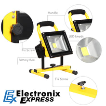Load image into Gallery viewer, 10W IP65 Waterproof Rechargeable Super Bright LED Flood Light with Car Charger