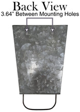 Load image into Gallery viewer, Farmhouse Galvanized Steel Wall Box with Towel Bar, Rustic Vintage Style Bathroom or Kitchen Decor Accessory, 8" x 4.2" x 13.5"