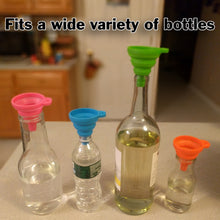 Load image into Gallery viewer, 4 Pack Collapsible Silicone Funnels - Reusable, for Refilling Water Bottles, Soap Dispensers, Liquids