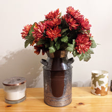 Load image into Gallery viewer, Galvanized Metal Milk Can Vase, 1.3 Gallon, 11.75" Tall, Rustic Look for Country and Farmhouse Themed Home