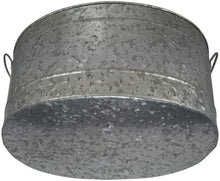 Load image into Gallery viewer, Galvanized Metal 8 Gallon Oval Ice Bucket with Handles, Beverage Holder Tub for Farmhouse or Country Themed Party