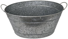 Load image into Gallery viewer, Galvanized Metal 8 Gallon Oval Ice Bucket with Handles, Beverage Holder Tub for Farmhouse or Country Themed Party