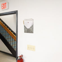 Load image into Gallery viewer, Galvanized Metal Hanging Envelope Shaped Mail Holder Wall File - Rustic Country Theme Functional Decoration Holds Papers, Letters (9.75" x 10.75")