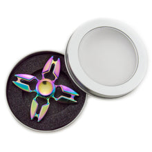 Load image into Gallery viewer, Rainbow Iridescent Crab Fidget Spinner Toy with Case
