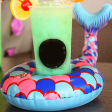Load image into Gallery viewer, 3 Pack Mermaid Fin Inflatable Pool Drink Beverage Soda Beer Can Cup Holders