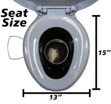 Load image into Gallery viewer, Portable Travel Toilet with Toilet Paper Holder and Removable Waste Bucket for Easy Cleaning, Lightweight Indoor or Outdoor Camping Toilet