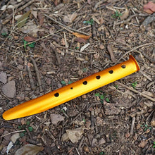 Load image into Gallery viewer, Set of 4 Orange Color Aluminum Tent Stakes for Camping in Sand or Snow - Sturdy Design Withstands Wind & Rain - Suitable for Outdoor Tents, Canopy