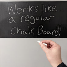 Load image into Gallery viewer, Blackboard Sticker with Adhesive Backing, 78 Inches by 17 Inches, Cut to Desired Size, Includes 5 Chalk Sticks, Ideal for Walls, Doors, Refrigerators