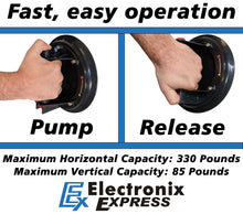 Load image into Gallery viewer, 8" Inch Heavy Duty Glass Suction Cup for Granite and Glass, Vacuum Suction Cup 330 Pound Load Capacity, Lifts Glass, Polished Stone, Plastics, Metals