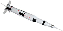 Load image into Gallery viewer, Estes Saturn V Model Rocket Starter Set - Includes Assembled Rocket, Launch Pad & Controller, Four AA Batteries, Recovery Wadding, & Three Engines