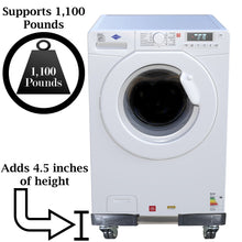 Load image into Gallery viewer, Adjustable Appliance Rolling Cart Dolly with Lockable Wheels, Supports 1,100 Pounds, Adjusts from 19.3" to 24.5", Keeps Objects about 4.5 Inches from the Ground