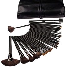 Load image into Gallery viewer, 32-Piece Cosmetic Makeup Brush Set with Black Bag