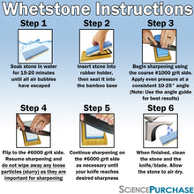 Load image into Gallery viewer, Knife Sharpening Whetstone Set - Includes Dual 1000/6000 Grit Stone, Bamboo Holder, Pocket Size Stone, 140/320 Grit Pebble Axe Sharpener & Angle Guide