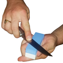 Load image into Gallery viewer, Knife Sharpening Whetstone Set - Includes Dual 1000/6000 Grit Stone, Bamboo Holder, Pocket Size Stone, 140/320 Grit Pebble Axe Sharpener & Angle Guide