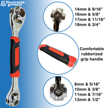 Load image into Gallery viewer, Universal Socket Wrench 48-in-1 for Standard SAE and Metric, Spline, 6 Point, 12 Point, Torx, and Square Bolts, 360 Degree Rotating Heads