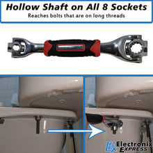 Load image into Gallery viewer, Universal Socket Wrench 48-in-1 for Standard SAE and Metric, Spline, 6 Point, 12 Point, Torx, and Square Bolts, 360 Degree Rotating Heads