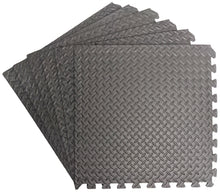 Load image into Gallery viewer, Interlocking Foam Tiles Thick Exercise Mat - Soft Supportive Cushion for Exercising or Gym Equipment Floor Protection, Non-Skid Texture