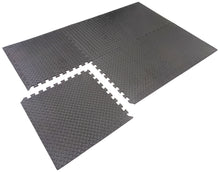 Load image into Gallery viewer, Interlocking Foam Tiles Thick Exercise Mat - Soft Supportive Cushion for Exercising or Gym Equipment Floor Protection, Non-Skid Texture