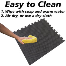 Load image into Gallery viewer, Interlocking Foam Tiles Thick Exercise Mat - Soft Supportive Cushion for Exercising or Gym Equipment Floor Protection, Non-Skid Texture