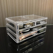 Load image into Gallery viewer, Acrylic Jewelry & Cosmetic Storage Display Box (9.5" x 5.5" x 4.5")