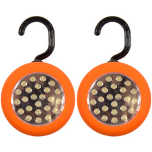 Load image into Gallery viewer, Battery Operated Camping Light Set - Includes Two LED Lanterns (400 Lumens, High / Low / Strobe) and Two LED Hanging Tent Lights (Magnetic Backing)