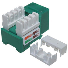 Load image into Gallery viewer, Cat5e Keystone Jack, Krone, 90 Degree by PI Manufacturing (Green)