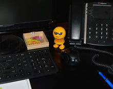 Load image into Gallery viewer, Smiling Face with Sunglasses Emoji Bobblehead Figure Car Decoration - Cute Interior Decor Toy Party Favor Dashboard Ornament