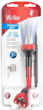 Load image into Gallery viewer, Weller SP25NKUS 25-Watt Soldering Iron with LED Light, Includes 3 Different Tips, Lead-Free Solder, Solder Aid Tool