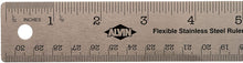 Load image into Gallery viewer, ALVIN 12 Inch Stainless Steel Ruler with Non-skid Cork Backing, Great for Drafting, Architecture, Engineering, and Art (R590-12)