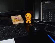 Load image into Gallery viewer, Winking Face with Tongue Emoji Bobblehead Figure Car Decoration - Cute Interior Decor Toy Party Favor Dashboard Ornament