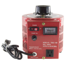 Load image into Gallery viewer, 10 Amp Variable Transformer, 1000Va Max, 0~130 V Output