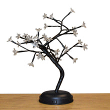 Load image into Gallery viewer, Pink Crystal Flower Bonsai Table Lamp with 9 Foot USB Cord - Battery or USB Operated Mood Night Light