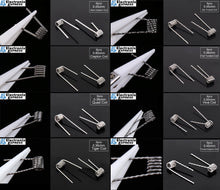 Load image into Gallery viewer, 48 Piece Prebuilt Coil Assortment, 8 Different Coils - Quad Twisted, Flat Twisted, Alien Clapton, Fused Clapton, Tiger, Clapton, Mix Twisted, Hive