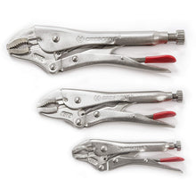 Load image into Gallery viewer, Crescent CLP3SETN Lock Plier Set 5", 7" & 10" Curved Jaw, Locking Pliers