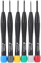 Load image into Gallery viewer, Pro'sKit 6 Piece Precision Screwdriver Set with #00, #0, #1 Phillips and 1.4mm, 1.8mm, 2.4mm Slotted (8PK-2061)
