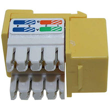 Load image into Gallery viewer, Cat5e Keystone Jack, Krone, 90 Degree by PI Manufacturing (Yellow)