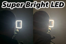 Load image into Gallery viewer, LED Lighted Travel Makeup Mirror, Rechargeable Illuminated Portable Rose Gold Mirror with 3 Light Colors