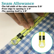 Load image into Gallery viewer, 5-in-1 Sliding Gauge Measuring Sewing Ruler Triangle Tool