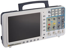 Load image into Gallery viewer, 10M record length w/ 500MS/s sample rate | Auto Scale function to simplify the operation -- Smart design body with easy workplace | Come with SVGA port to enlarge waveform display -- 8 inch high definition TFT display (800 x 600 pixels) | 10M record length for each channel -- Auto scale function | Large 8-inch 800x600 pixels display -- Pass/Fail function 7.SVGA output