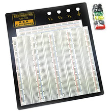 Load image into Gallery viewer, Solderless breadboard ideal for testing, prototyping and experimentation | Contact Points: 3,220. Terminal Strips: 4. Bus Strips: 7. Binding Posts: 4. | Features a sturdy aluminum backing | Size: 10.2" x 9.4" |